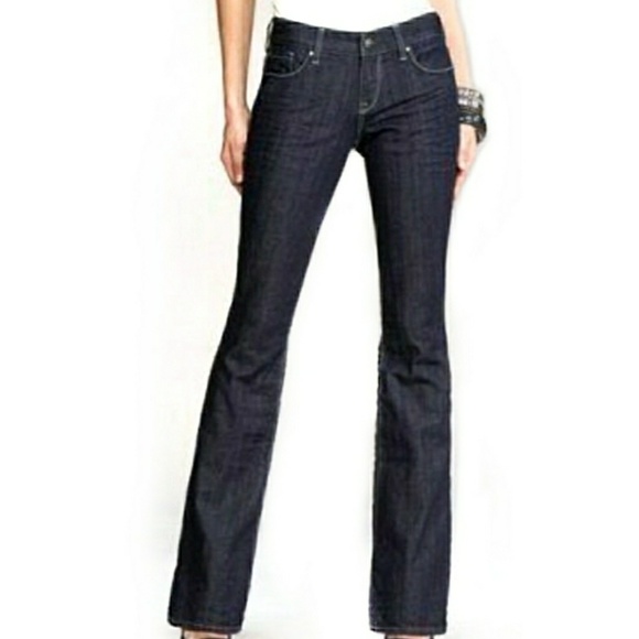 Express Denim - EXPRESS | Eva Fit & Flare Dark Denim Jeans 8 Short